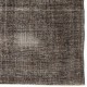 Gray Color Overdyed Distressed Vintage Turkish Rug
