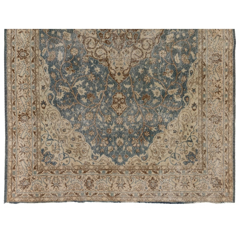 Fine Vintage Traditional Turkish Wool Rug in Soft Colors Fine Vintage Traditional Turkish Wool Rug in Soft Colors