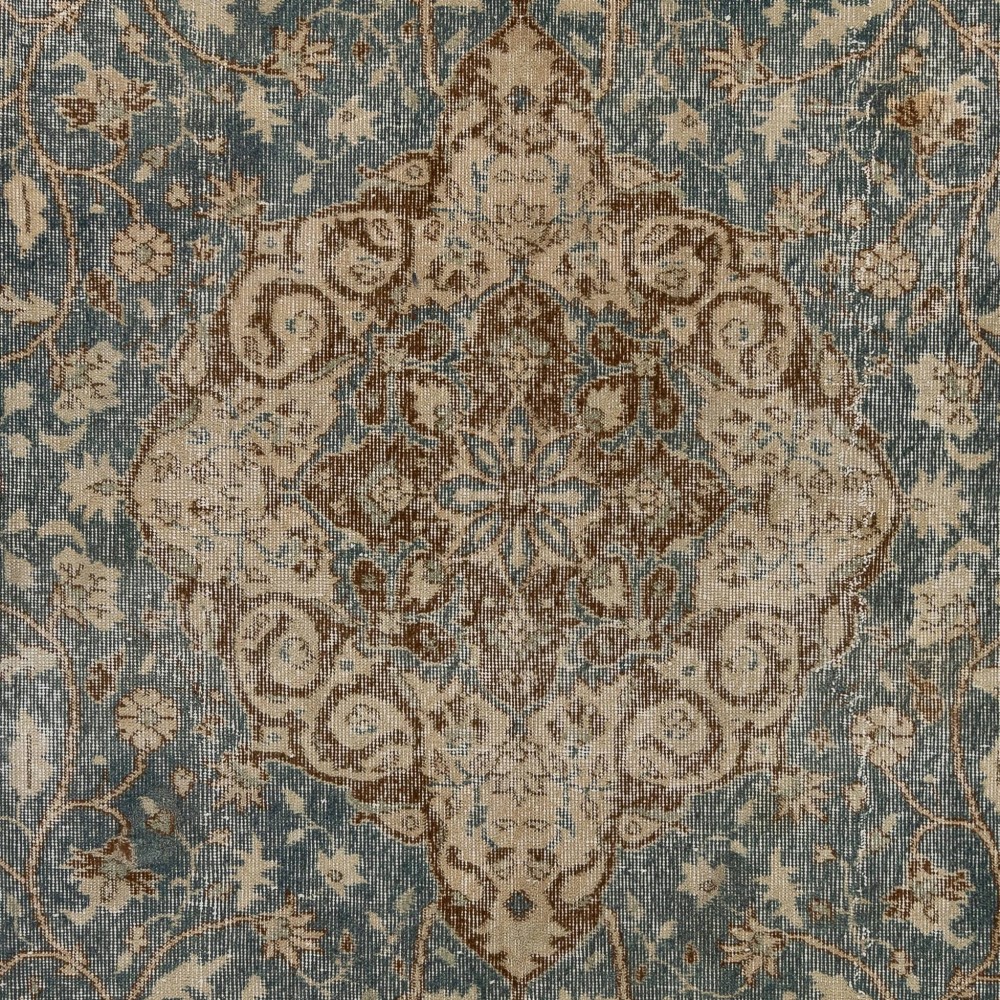Fine Vintage Traditional Turkish Wool Rug in Soft Colors