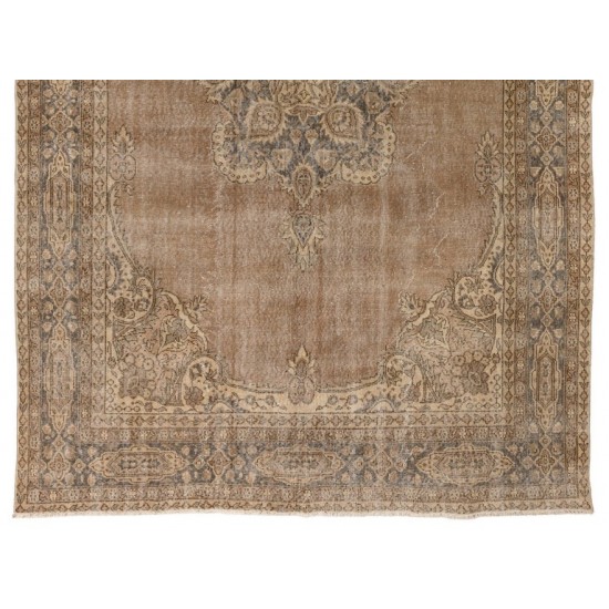 Vintage Handmade Turkish Area Rug. Fine Wool Floor Covering. Oriental Carpet.