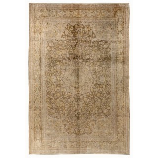 Semi Antique Turkish Sivas Rug in Soft Colors, Velvety Wool Pile