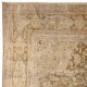 Semi Antique Turkish Sivas Rug in Soft Colors, Velvety Wool Pile