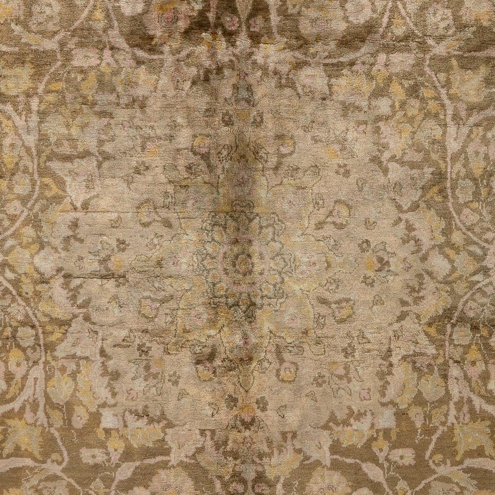 Semi Antique Turkish Sivas Rug in Soft Colors, Velvety Wool Pile