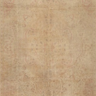 Fine Silky Sivas Carpet in Soft Colors, Vintage Wool Turkish Rug