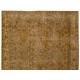 Hand-Knotted Vintage Turkish Rug Over-Dyed in Burnt Orange for Modern Interiors Hand-Knotted Vintage Turkish Rug Over-Dyed in Burnt Orange for Modern Interiors