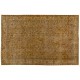 Hand-Knotted Vintage Turkish Rug Over-Dyed in Burnt Orange for Modern Interiors Hand-Knotted Vintage Turkish Rug Over-Dyed in Burnt Orange for Modern Interiors
