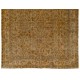 Hand-Knotted Vintage Turkish Rug Over-Dyed in Burnt Orange for Modern Interiors Hand-Knotted Vintage Turkish Rug Over-Dyed in Burnt Orange for Modern Interiors