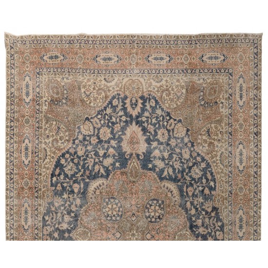 Fine Vintage Traditional Turkish Wool Rug in Soft Colors