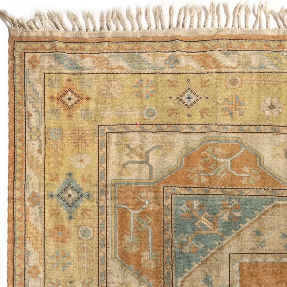 Vintage Melas Rug, Soft Earthy Colors, 100% Wool Hand Knotted Carpet