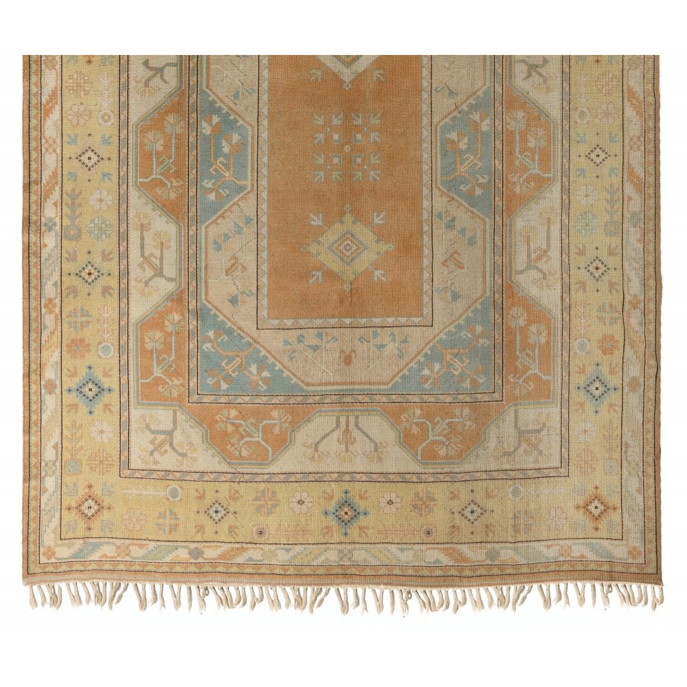 Vintage Melas Rug, Soft Earthy Colors, 100% Wool Hand Knotted Carpet Vintage Melas Rug, Soft Earthy Colors, 100% Wool Hand Knotted Carpet
