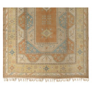 Vintage Melas Rug, Soft Earthy Colors, 100% Wool Hand Knotted Carpet Vintage Melas Rug, Soft Earthy Colors, 100% Wool Hand Knotted Carpet