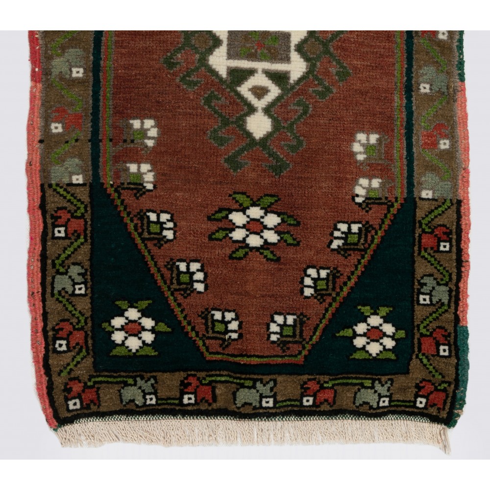 Vintage Accent Rug, Handmade Doormat, Wool Turkish Seat Cover, Floor Covering Vintage Accent Rug, Handmade Doormat, Wool Turkish Seat Cover, Floor Covering