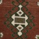Vintage Handmade Accent Rug, Turkish Door Mat, Woolen Floor Covering.