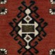 Handmade Central Anatolian Village Accent Rug. Turkish Seat Cover or Cushion Cover