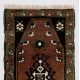 Vintage Hand-Knotted Turkish Accent Rug. (Cushion or Seat Cover, Doormat)