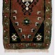 Vintage Hand-Knotted Turkish Accent Rug. (Cushion or Seat Cover, Doormat)