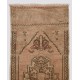 Small Hand-Knotted Wool Door Mat. Vintage Anatolian Accent Rug