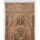 Small Hand-Knotted Wool Door Mat. Vintage Anatolian Accent Rug