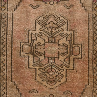 Hand-Knotted Wool Door Mat. Vintage Accent Rug. Turkish Seat Cover Hand-Knotted Wool Door Mat. Vintage Accent Rug. Turkish Seat Cover