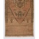 Small Hand-Knotted Wool Door Mat. Vintage Anatolian Accent Rug