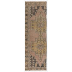 Vintage Runner Rug for Kitchen. Hallway Rug. Hanknotted Corridor Rug. Turkish Stair Rug