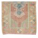 Vintage Hand-Knotted Turkish Accent Rug in Soft Colors with a Soft Wool Pile Vintage Hand-Knotted Turkish Accent Rug in Soft Colors with a Soft Wool Pile