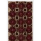 Handmade Vintage Turkish Runner Rug in Red, Beige, Brown & Navy Blue