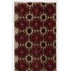 Handmade Vintage Turkish Runner Rug in Red, Beige, Brown & Navy Blue