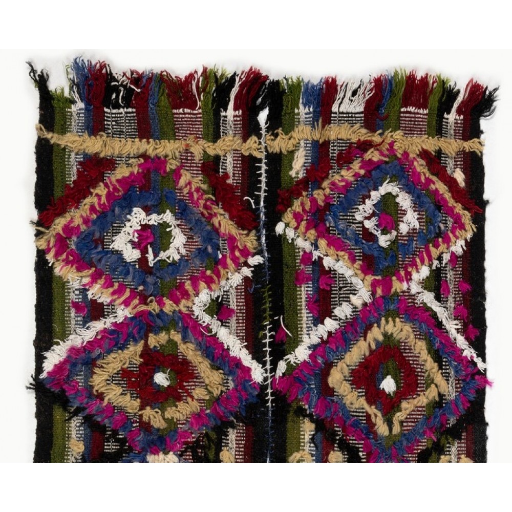Colorful Vintage Handmade Central Anatolian Kilim, Wall Hanging