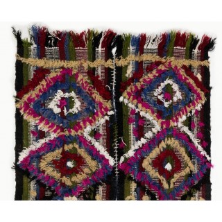 Colorful Vintage Handmade Central Anatolian Kilim, Wall Hanging