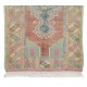 Vintage Turkish Scatter Rug in Soft Red, Green, Pink and Purple Vintage Turkish Scatter Rug in Soft Red, Green, Pink and Purple