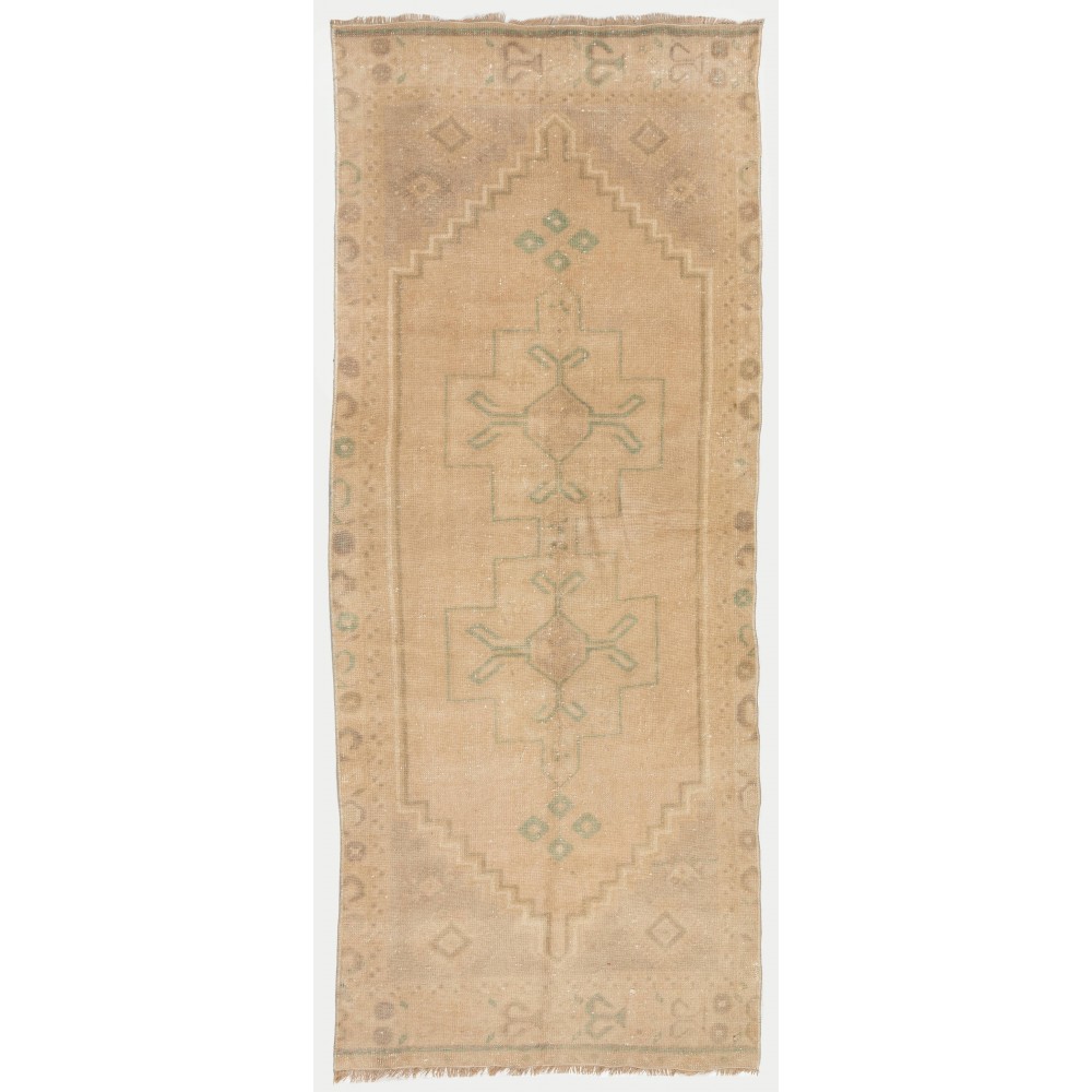 Vintage Turkish Oushak Rug in Neutral Tones