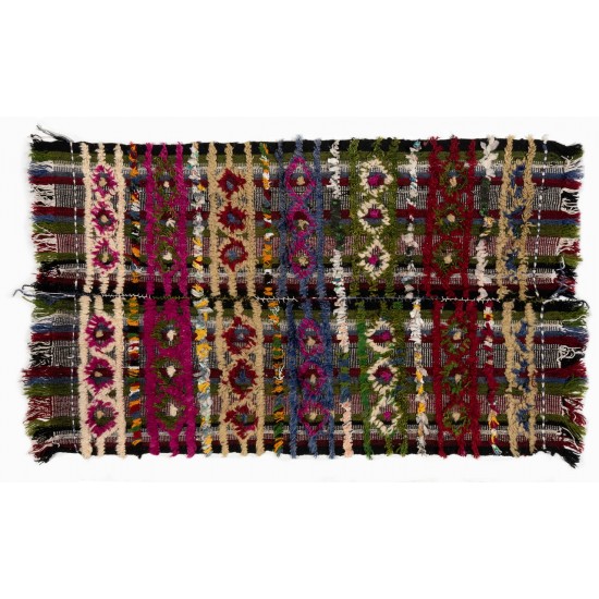 Colorful Vintage Turkish Kilim. Bed, Floor, Sofa Cover or Wall Hanging