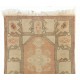 Vintage Handknotted Milas Accent Rug in Soft Salmon & Beige with Geometric Design. 100% Wool Vintage Handknotted Milas Accent Rug in Soft Salmon & Beige with Geometric Design. 100% Wool