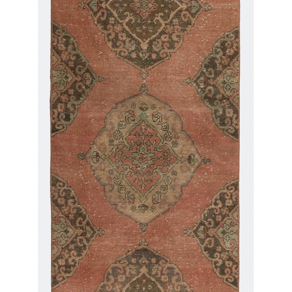 Handmade Vintage Turkish Village Runner Rug