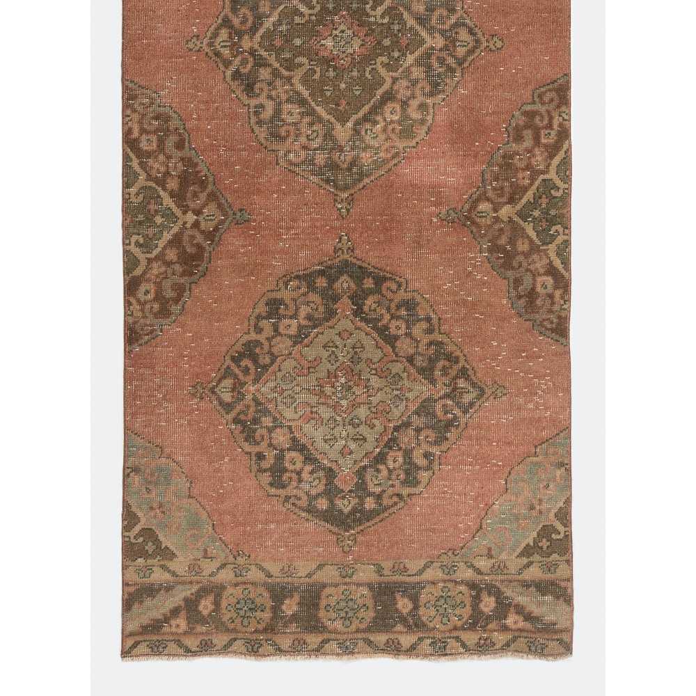 Handmade Vintage Turkish Village Runner Rug