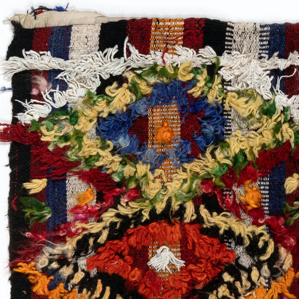 Colorful Hand-woven Vintage Central Anatolian Kilim, Wall Hanging