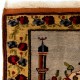 Vintage Turkish Prayer Rug depicting an Archway, Columns and Flowers