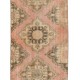 Vintage Handmade Turkish Narrow Hallway Runner in Faded Red & Beige