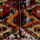 Colorful Handwoven Vintage Central Anatolian Kilim (Flat-weave), Wall Hanging