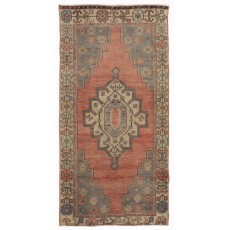 Vintage Tribal throw Rug, Soft Wool and Natural Colors, Turkish Carpet