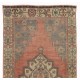 Vintage Tribal throw Rug, Soft Wool and Natural Colors, Turkish Carpet