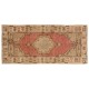 Nice Handmade Midcentury Anatolian Village Rug in Beige & Red Colors