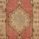 Vintage Handmade Mid-Century Anatolian Village Rug in Beige and Red Vintage Handmade Mid-Century Anatolian Village Rug in Beige and Red