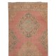 Vintage Oushak Runner Rug for Traditional, Rustic, Cottage style 