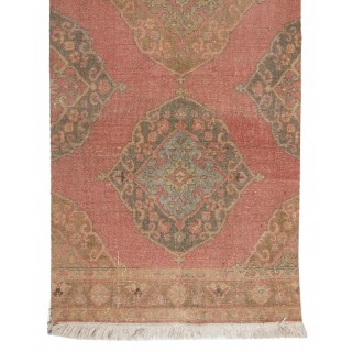 Vintage Oushak Runner Rug for Traditional, Rustic, Cottage style