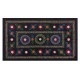 Decorative Silk and Cotton Suzani Wall Hanging in Black, Vintage Uzbek Embroidered Bedspread, Needlework Tapestry