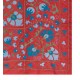 Vintage Wall Hanging, Red Uzbek Tapestry, Embroidered Silk Bed Cover, Unique Throw