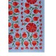 Uzbek Wall Hanging, Embroidered Silk Bed Cover, Boho Wall Decor, New Tapestry in Light Blue