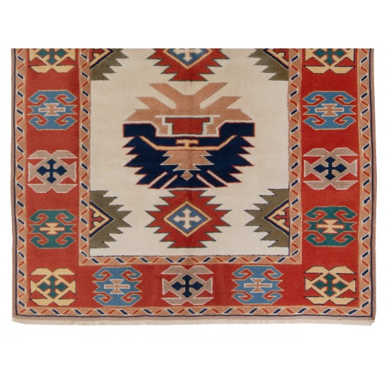 Hand-Knotted Vintage Turkish Wool Rug in Soft Colors, All Natural Dyes Hand-Knotted Vintage Turkish Wool Rug in Soft Colors, All Natural Dyes